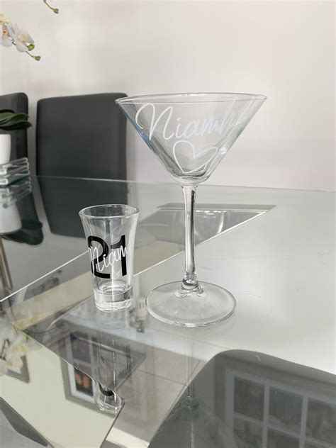 Personalised Martini Cocktail Glass Martini Set With Matching Etsy Uk