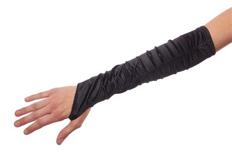 Rocking The Ruched Fingerless Elbow Length Satin Gloves Ebay