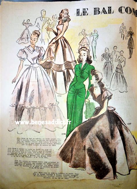 10 Patrons GRATUITS Couture Vintage 1948 Le Petit Echo De La Mode