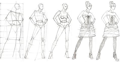 Sketch Of Fashion Design Step By Step By Vegakavgk On Deviantart