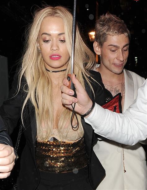 Rita Ora Cant Stop Flashing Her Cleavage Following Embarrassing Nip