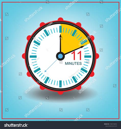 11 Eleven Minutes Vector Clock Icon Stock Vector Royalty Free