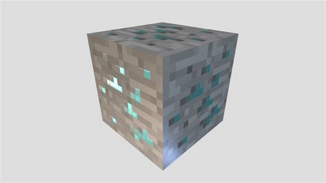 Minecraft Diamond Ore Download Free 3d Model By Pigeonmage A43e145