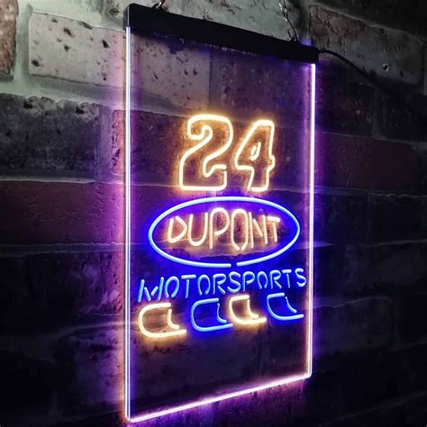 Dupont League Club Motorsports Souvenir Garage Led Neon Sign Blue