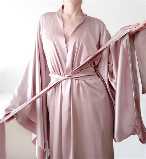 Silk Kimono Robe Wedding Robes Long Robe Silk Robe 100 Pure