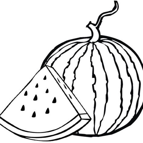 Printable Watermelon Coloring Pages