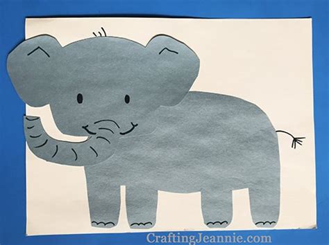 Paper Elephant Craft Free Template Crafting Jeannie