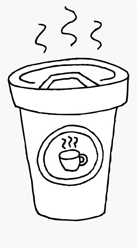 Coloring Pages Coffee Cup Coloring Page Clip Art Black And