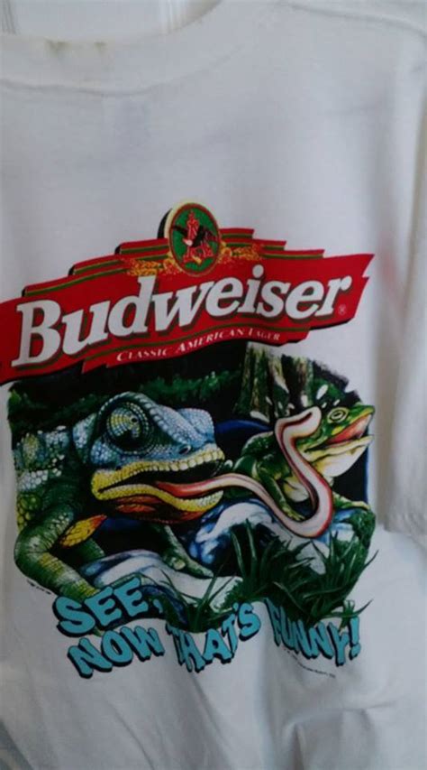 Budweiser Classic Ad With Louie The Lizard On Extra Large Xl New