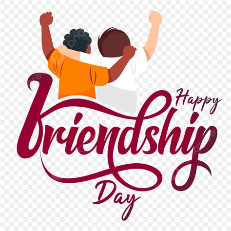 Happy Friendship Day Vector Art Png Typography Of Happy Friendship Day