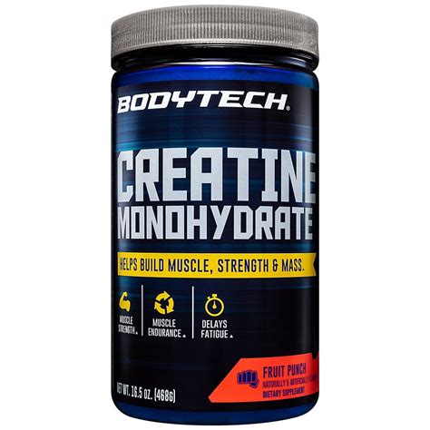 Bodytech 100 Pure Creatine Monohydrate 5gm Fruit Punch Improve Muscle