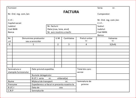 Factura A5 Fara Tva Model Word Pdf Sau Excel