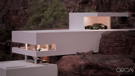 Minimalistic Cliff House Concept In Austvisualization