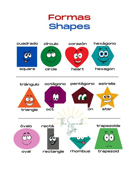 Shapes In Spanish Bundle The Spanish Light