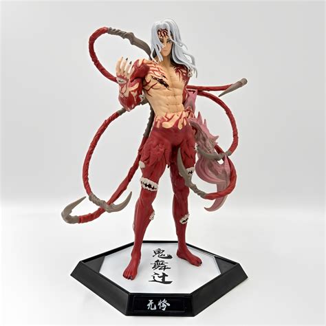 estátua kibutsuji muzan caçador de demônios demon slayer kimetsu no yaiba anime mangá 30cm