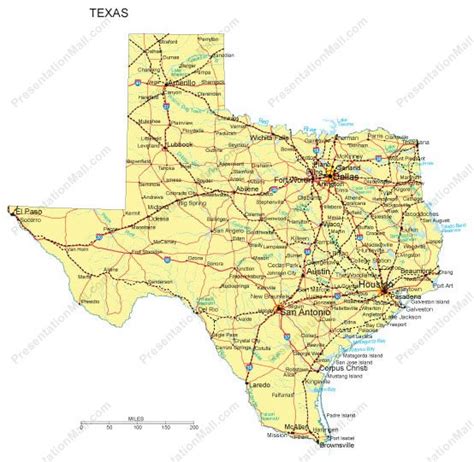 Plan your next road trip to the lone star state with this interactive texas city map, which has all you need to know about the roads that run through the state. Texas Map - Counties, Major Cities and Major Highways - Digital Vector, Illustrator, PDF, WMF