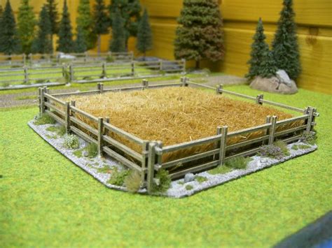 Grain Field Enclosed By Fences Gaming Terrain Or For Model Horses