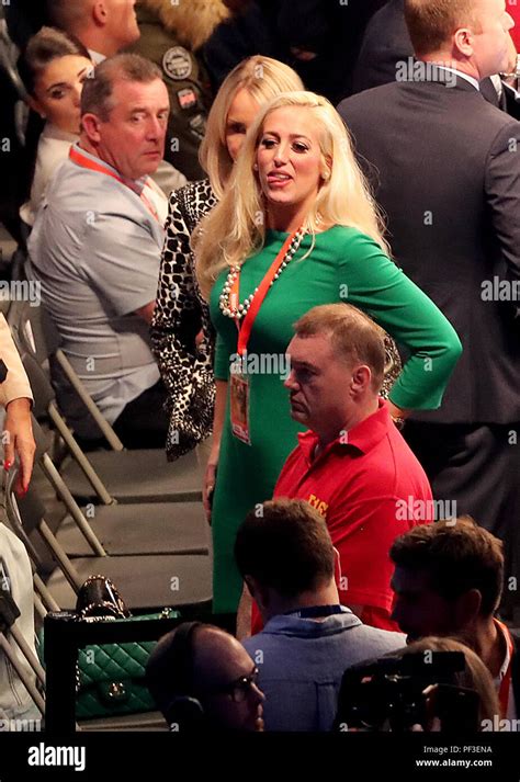 Tyson Fury S Wife Paris Ringside At Windsor Park Belfast Stock Photo Alamy