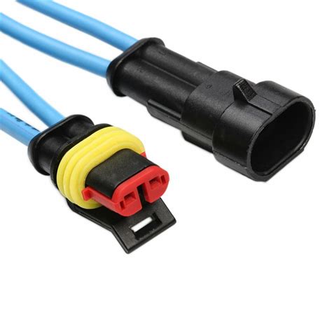5 Set 2 Pin Waterproof Car Electrical Wire Sealed Connector Plug Cable