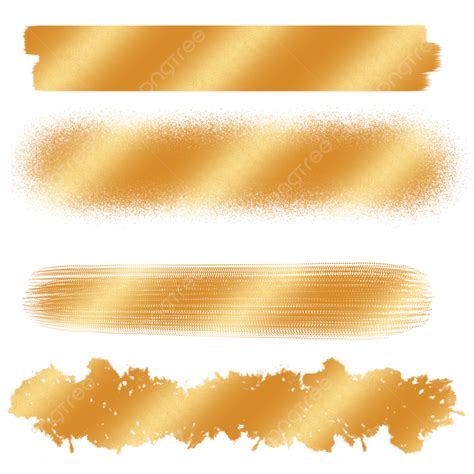 Gold Brush Strokes Gold Brush Stroke Png Transparent Clipart Image