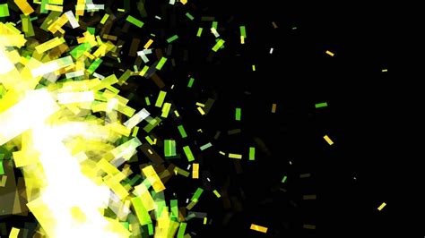 Square Vj Green And Yellow Black Background Animation Free