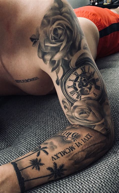 Tattoo Rose Uhr Palmen Tryeverything Flügel Tatuagem De Cobra