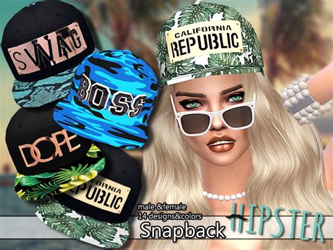 Sims 4 Ccs The Best Hipster Collection Snapback By Pinkzombiecupcake