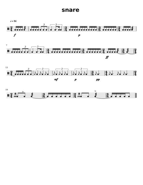 Snare Sheet Music For Snare Drum Solo