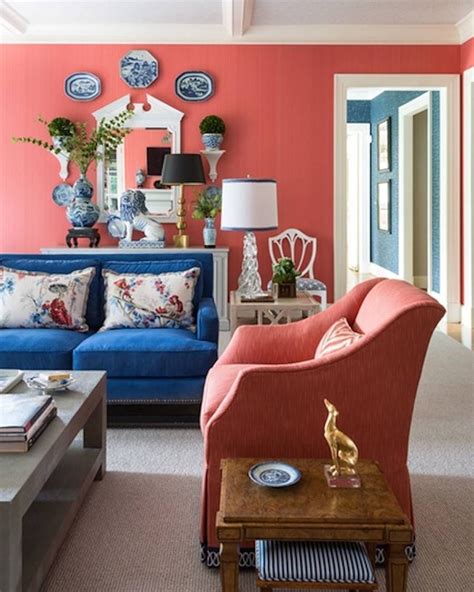 The Coral Walls Are Speaking To Me Chinoiserie Coral Blues Coral