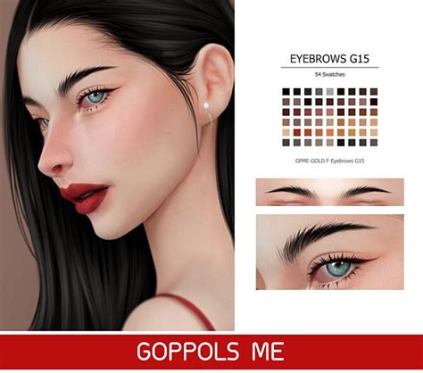 Gpme Gold F Eyebrows G15 At Goppols Me Sims 4 Updates