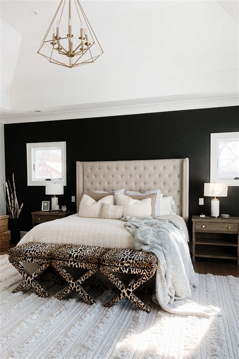Master Bedroom Update Black Accent Wall My Kind Of Sweet