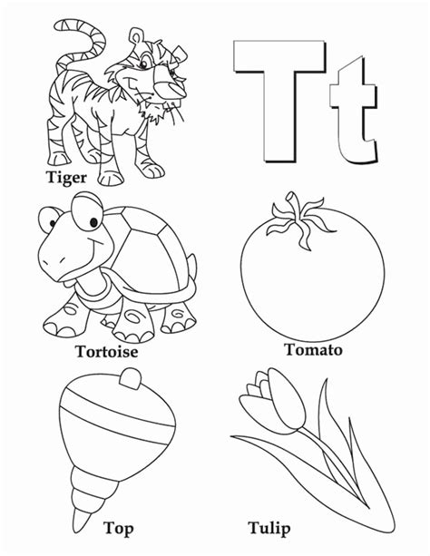 Letter T Coloring Pages Preschool at GetColorings.com | Free printable
