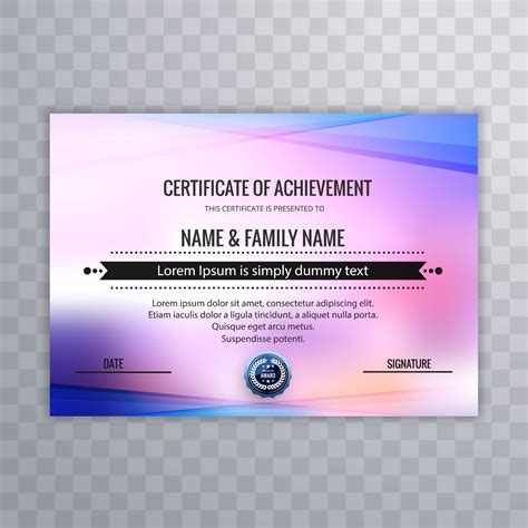 Certificate Of Appreciation Template With Colorful Design 245361 Vector