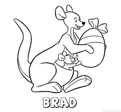 Brad Naam Kleurplaten