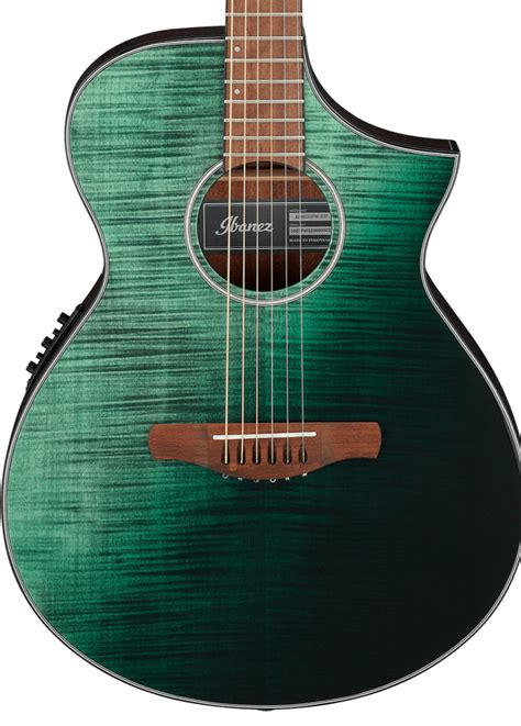 Ibanez Aewc32fm Gsf Acousticelectric Guitar Right Hand Dark Green S