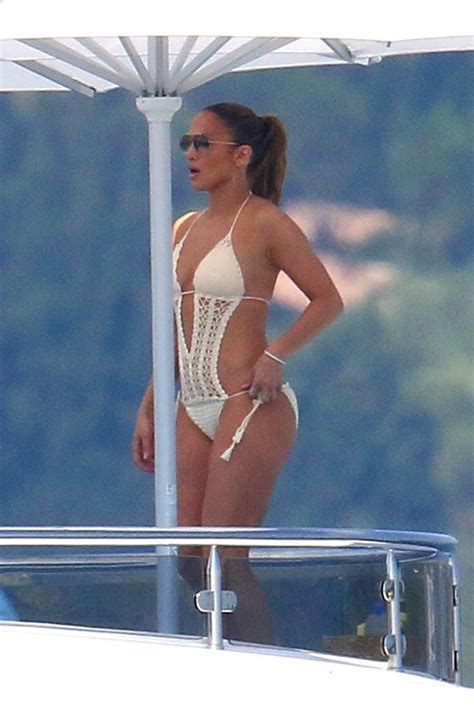 J Lo Proves Shes Queen Of The White Bikini As She Suns Herself On