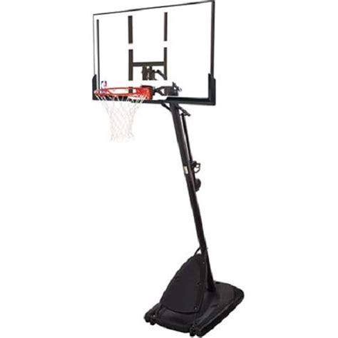 Spalding 54 Shatter Proof Polycarbonate Exacta Height® Portable Basketball Hoop System