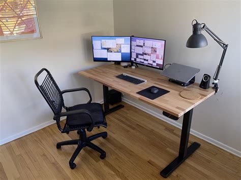 Diy Computer Desk Reddit Office Desk With Red Oak Top Diy Ever