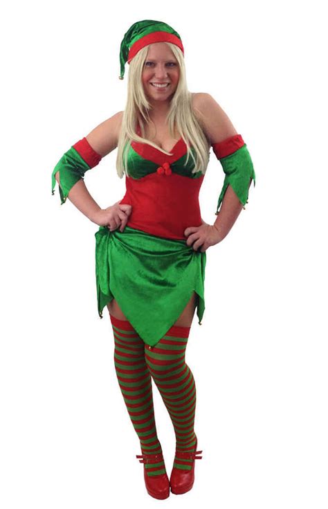 Ladies Sexy Elf Costume I Love Fancy Dress