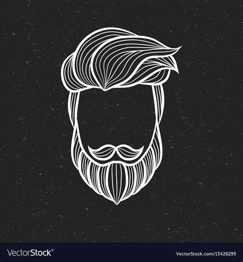 Beard Man Logo Element Royalty Free Vector Image