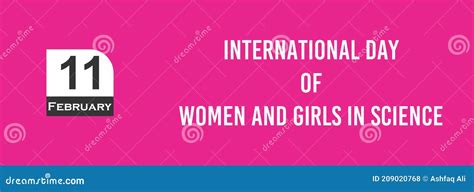 11 February International Day Of Women And Girls In Science Text Design