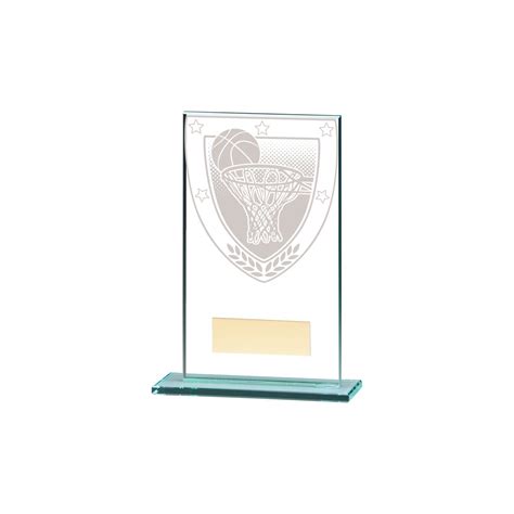 Basketball Glass Etched Trophy