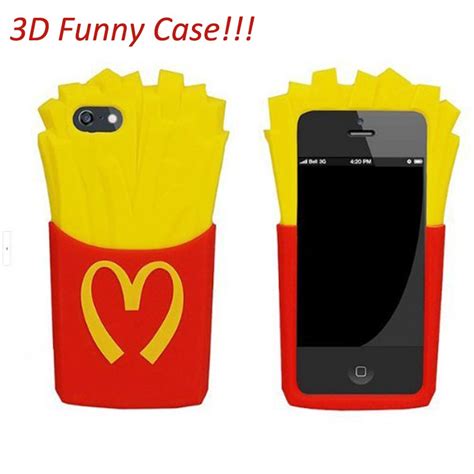 3d Soft Rubber Mcdonalds Phone Case Funny French Fries Chips Soft