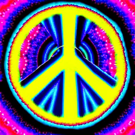 Prompthunt Psychedelic Peace Sign