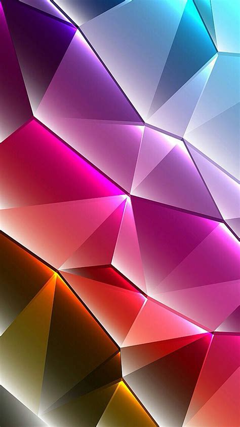Cool Phone Wallpapers 01 Of 10 With Colorful 3d Triangles Hd