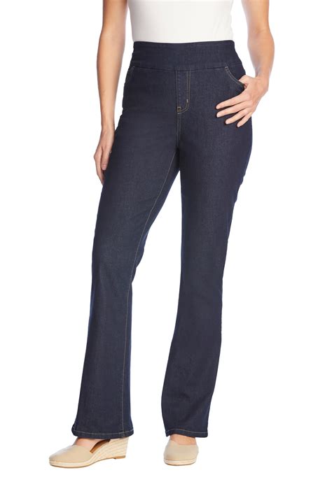Woman Within Woman Within Womens Plus Size Pull On Bootcut Jean Jean