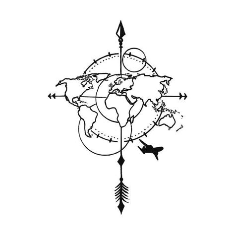 para el mundo en todo el mundo atlas del mundo del tatuaje momentáneo de tinta… world