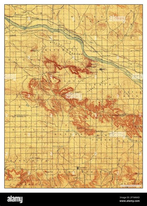 Scotts Bluff Nebraska Map 1898 1125000 United States Of America By
