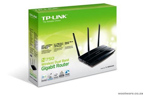 Tp Link Tl Wdr4300 N750 Wireless Dual Band Gigabit Router Wootware