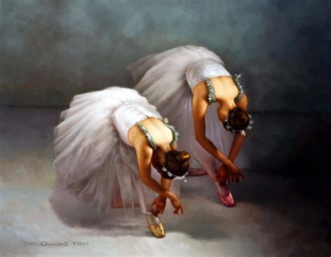 Two Ballerinas Painting by Yoo Choong Yeul - Fine Art America
